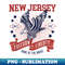 Retro USA Freedom Eagle 1787 - Vintage State New Jersey - High-Quality PNG Sublimation Download