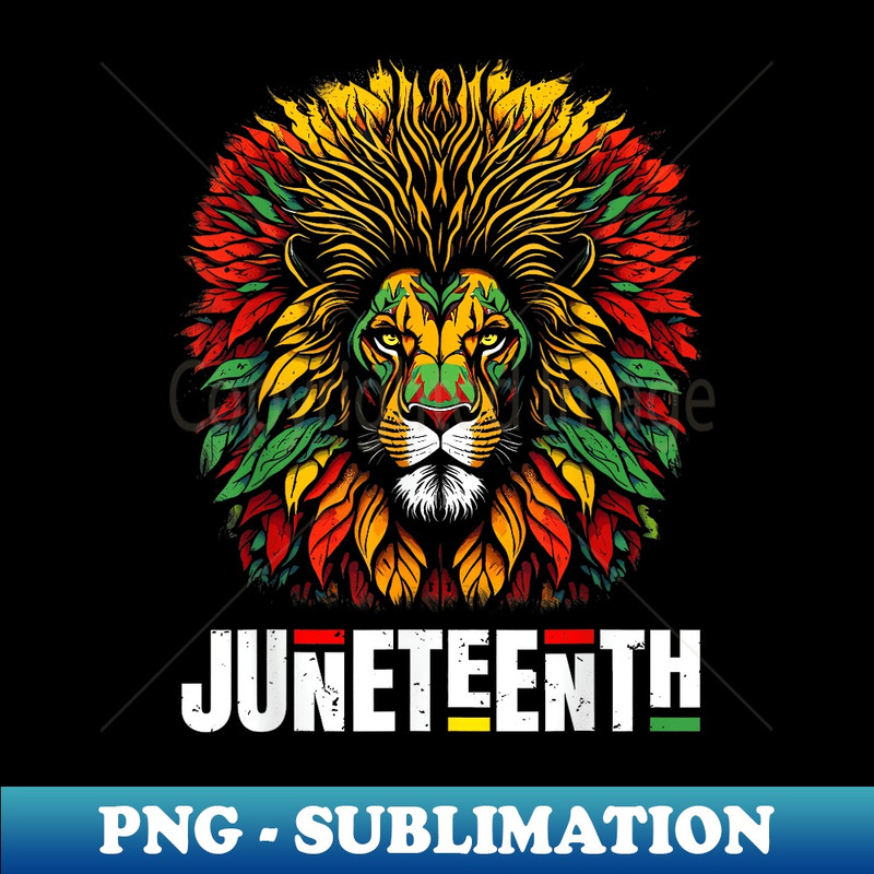 Lion Juneteenth 1865 Black History African American - Artistic Sublimation Digital File
