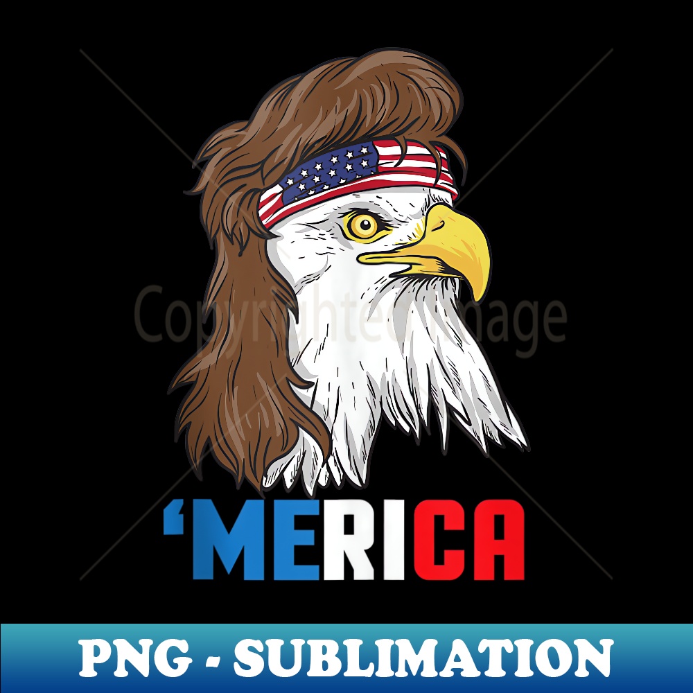 Patriotic Mullet Eagle  Pride American Merica Bird Of Prey - Premium Sublimation Digital Download
