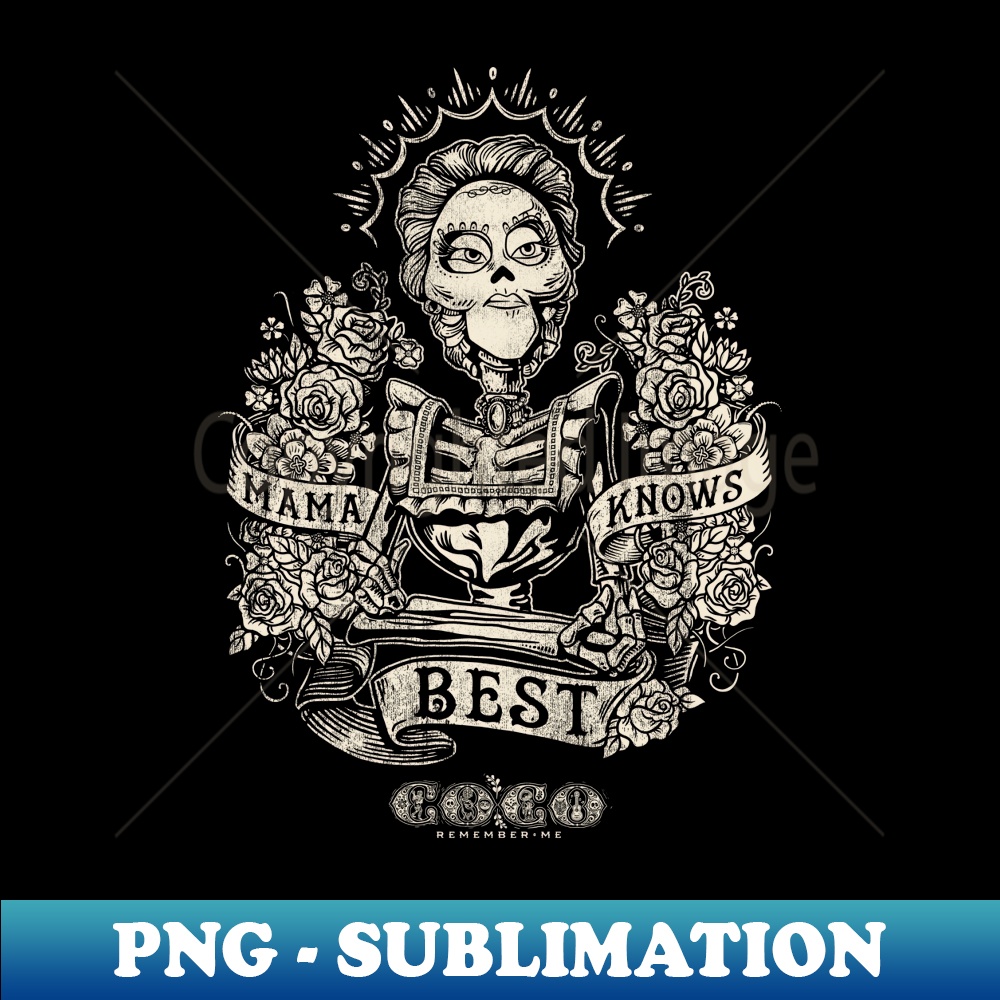 Disney Pixar Coco Imelda Rivera Mama Knows Best Portrait - Sublimation-Ready PNG File