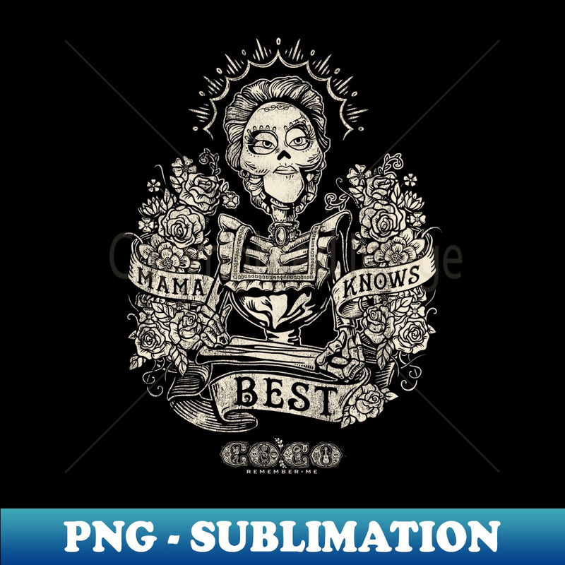 Disney Pixar Coco Imelda Rivera Mama Knows Best Portrait - Sublimation-Ready PNG File