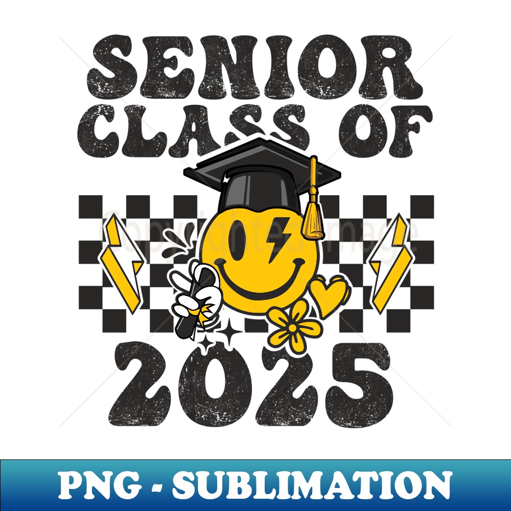 Senior Graduation Class Of 2025 High School College Graduate - Elegant Sublimation PNG Download