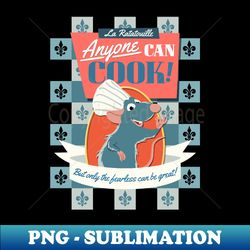 disney pixar ratatouille remy anyone can cook - instant png sublimation download