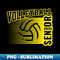 Volleyball Senior Class of 2025 Grad 25 Yellow Mascot - Vintage Sublimation PNG Download