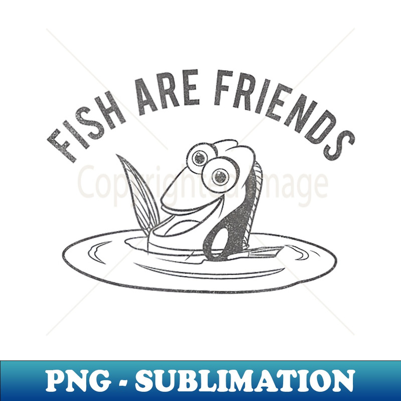 Disney Pixar Finding Nemo Dory Outline Fish Are Friends - Retro PNG Sublimation Digital Download