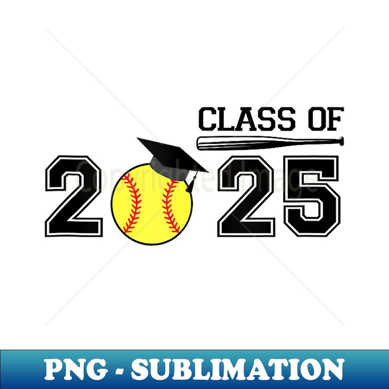 Senior 2025 Softball Class Of 2025 Graduation Boys Girls - Modern Sublimation PNG File