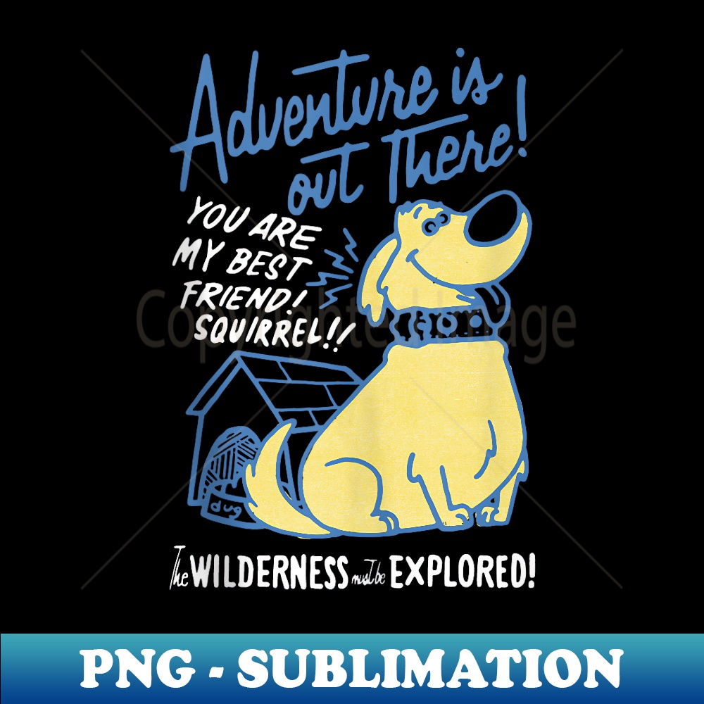 Disney Pixar Up Adventure Dug Line Art - Artistic Sublimation Digital File