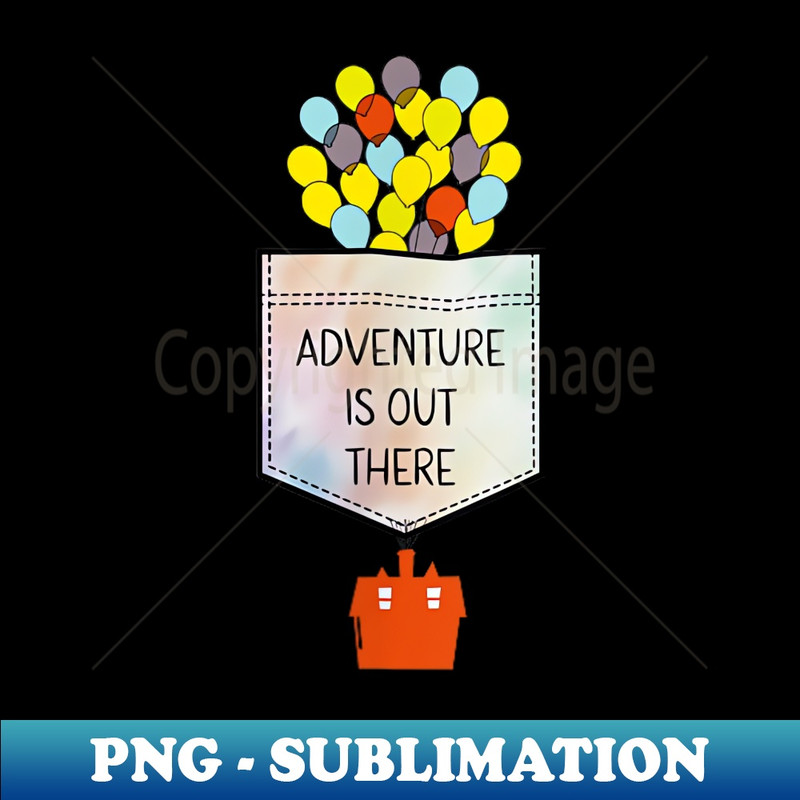 Disney Pixar Up Adventure Is Out There Faux Pocket - Modern Sublimation PNG File