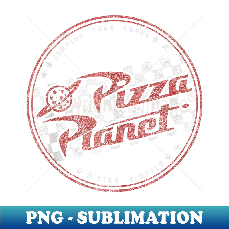 Disney Pixar Toy Story Pizza Planet Checkered Logo - Aesthetic Sublimation Digital File