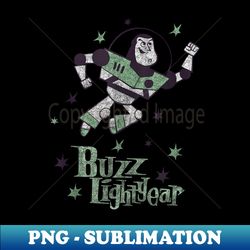 disney pixar toy story vintage retro buzz lightyear stars - exclusive png sublimation download