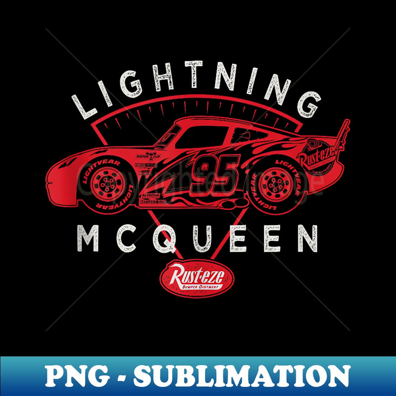 Disney and Pixar's Cars Lightning McQueen Rust-Eze Logo - Creative Sublimation PNG Download