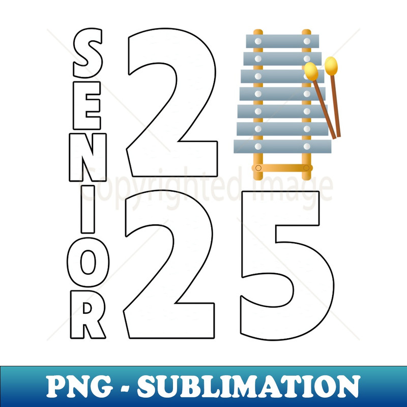 Glockenspiel Player Senior Class of 2025 Marching Band - Premium PNG Sublimation File