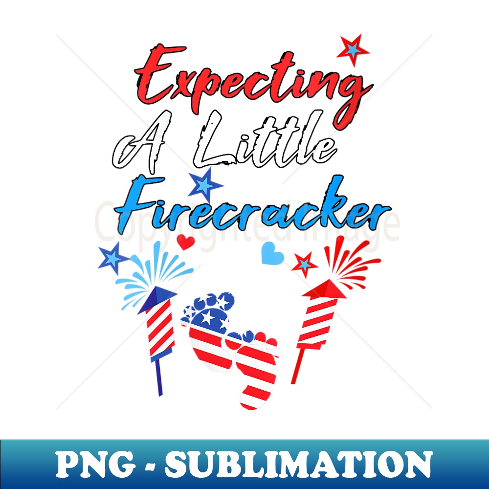 s Expecting A Little FireCracker Funny pregnancy Reveal USA - Sublimation-Ready PNG File