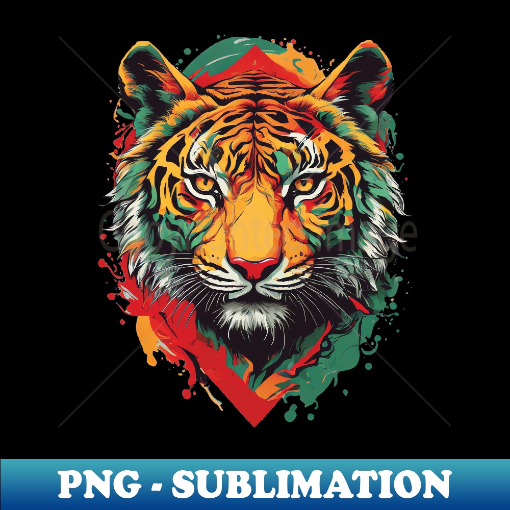 Tiger Juneteenth Cool Black History African American Flag - Exclusive Sublimation Digital File