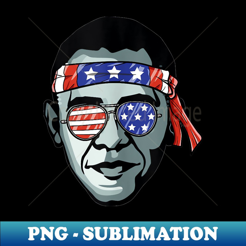 Barack Obama USA Glasses Bandana Patriotic Proud Democrat - Instant Sublimation Digital Download