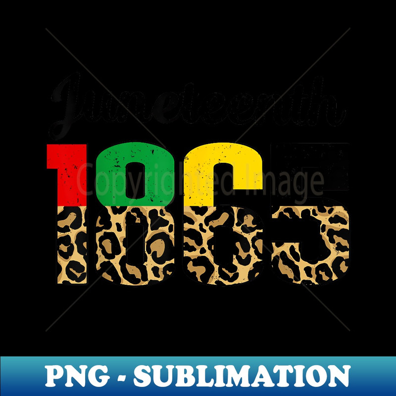 QDd Juneteenth Leopard American African 1865 Flag Pride - Creative Sublimation PNG Download