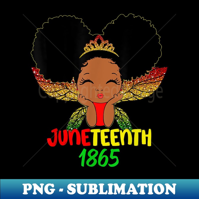 African Little Melanin Queen Juneteenth Girls Toddler - High-Resolution PNG Sublimation File