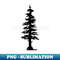 Evergreen Tree and Hiker Silhouette - Modern Sublimation PNG File
