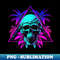 Skull Vaporwave Retrowave Aesthetic Synthwave 80s Palm Tree - PNG Transparent Sublimation Design