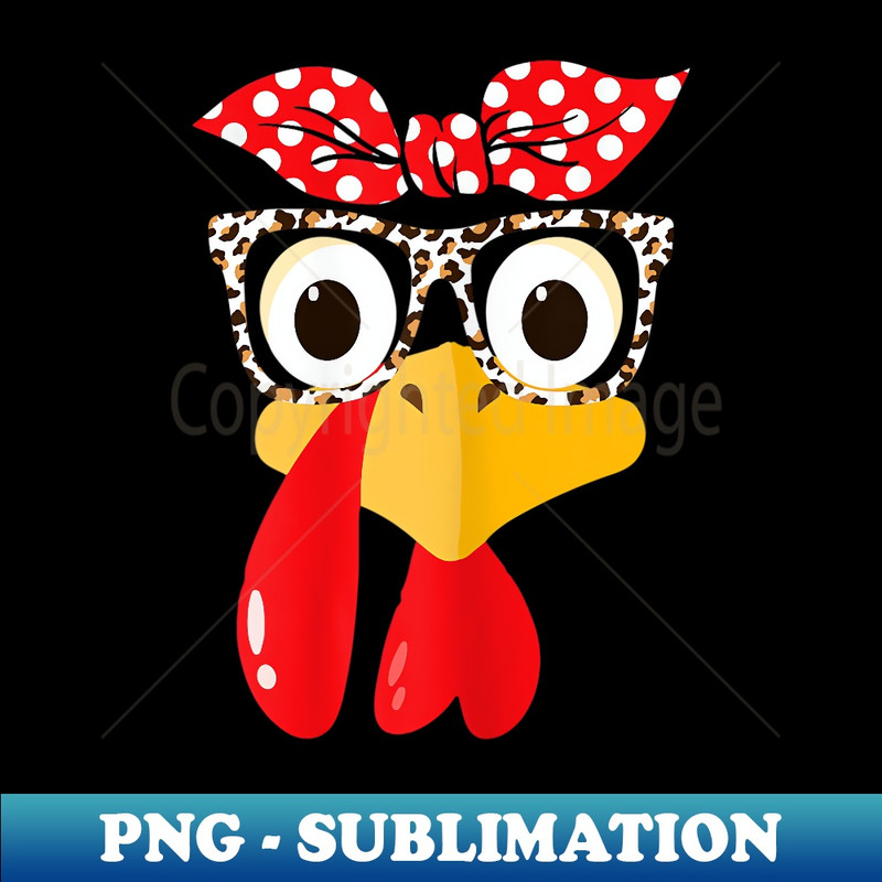 s Thanksgiving Turkey Face Leopard Print Glasses - PNG Sublimation Digital Download