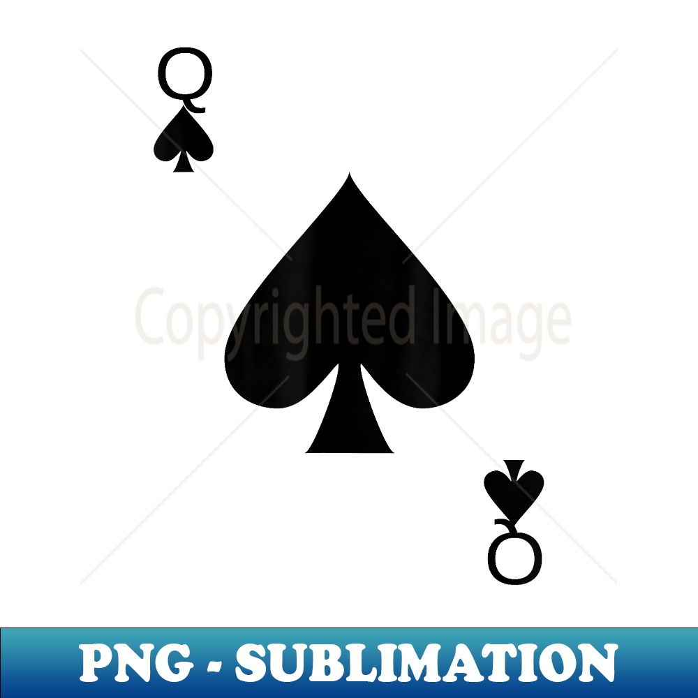 Queen of Spades Deck of Cards Halloween Costume - Instant PNG Sublimation Download
