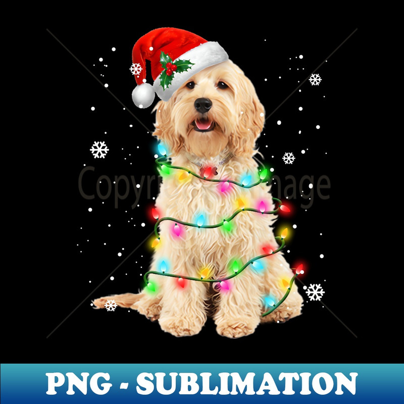 Goldendoodle Dog Tree Christmas er Xmas Pet Dogs s - Premium PNG Sublimation File