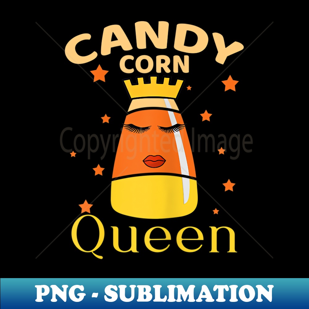 Halloween Candy Corn Queen Cute Candy Corn Costume - Vintage Sublimation PNG Download