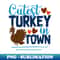 Coolest Turkey In The Town Thanksgiving For Toddler - PNG Transparent Sublimation File