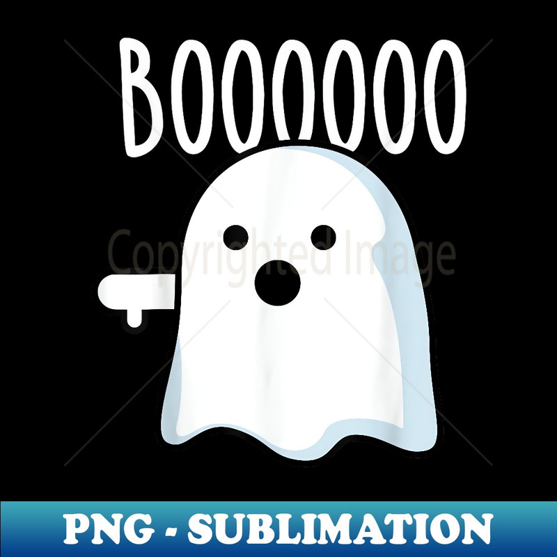 Cute Ghost Boo Thumb Down Disapproval Halloween Costume - Signature Sublimation PNG File