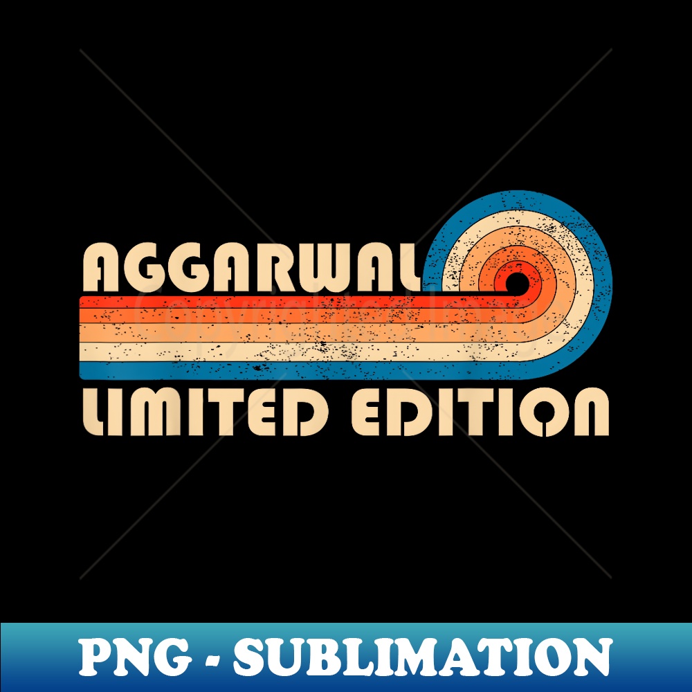 AGGARWAL Surname Retro Vintage 80s 90s Birthday Reunion - Premium Sublimation Digital Download
