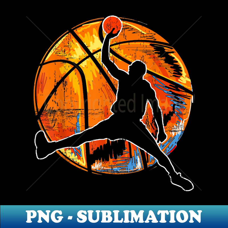 Classic 70s Basketball Retro Hobby Bball Player Baller - PNG Transparent Sublimation File