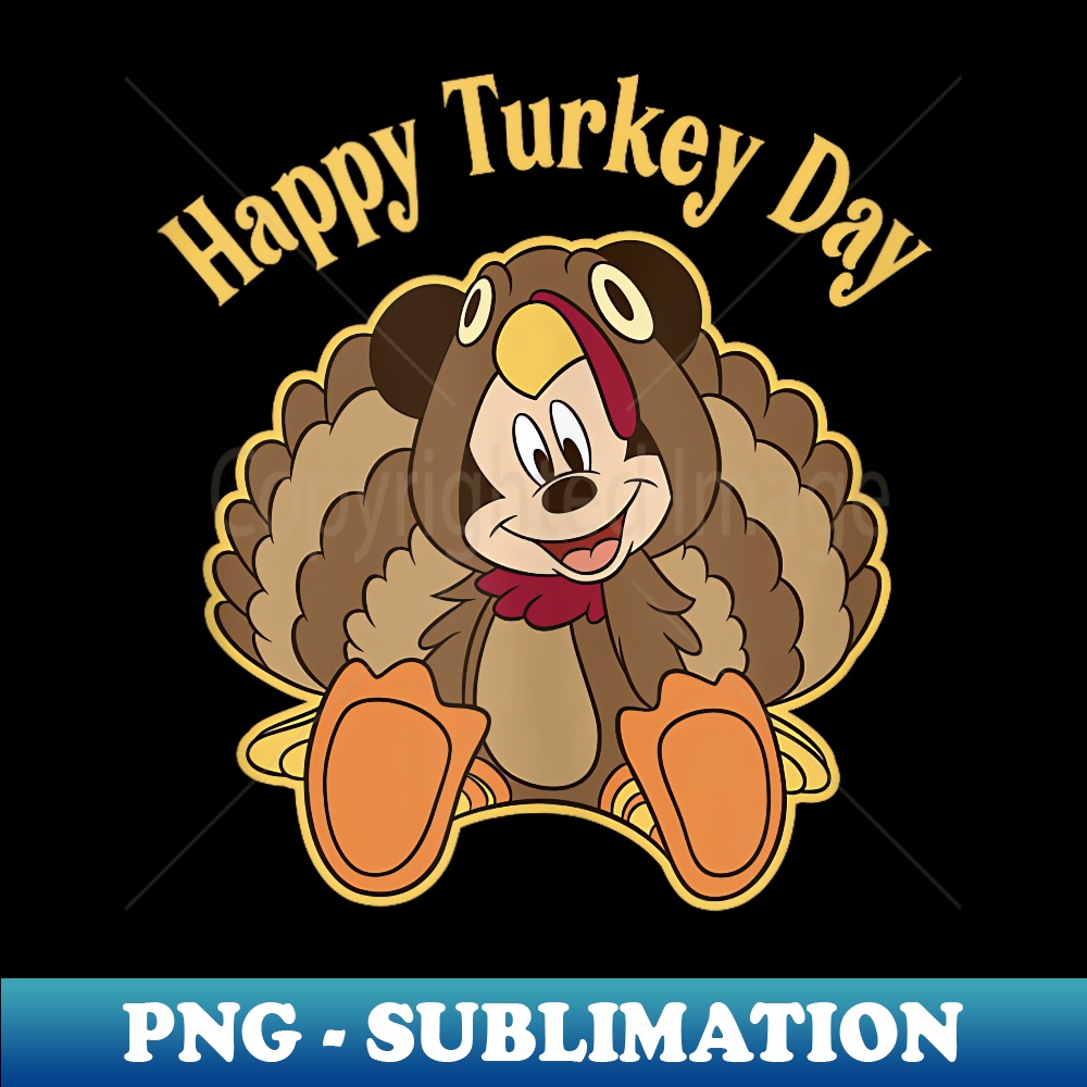 Disney Mickey And Friends Thanksgiving Mickey Turkey - Decorative Sublimation PNG File