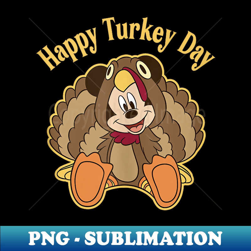 Disney Mickey And Friends Thanksgiving Mickey Turkey - Decorative Sublimation PNG File