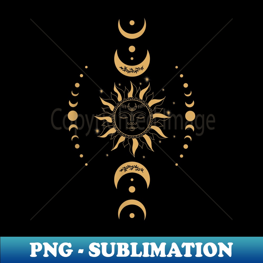 Live By The Sun Love By The Moon Spiritual Moon Phase - Instant Sublimation Digital Download