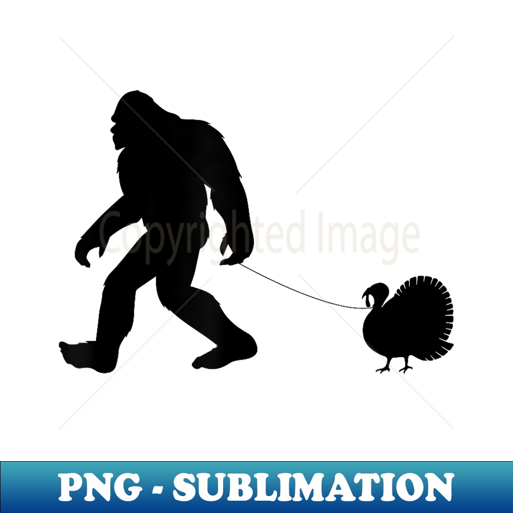 Bigfoot Turkey Thanksgiving Funny Sasquatch Feast - Elegant Sublimation PNG Download