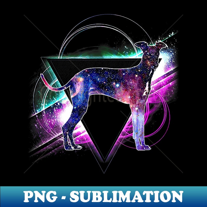 Aesthetic Galaxy Italian Greyhound - Instant PNG Sublimation Download