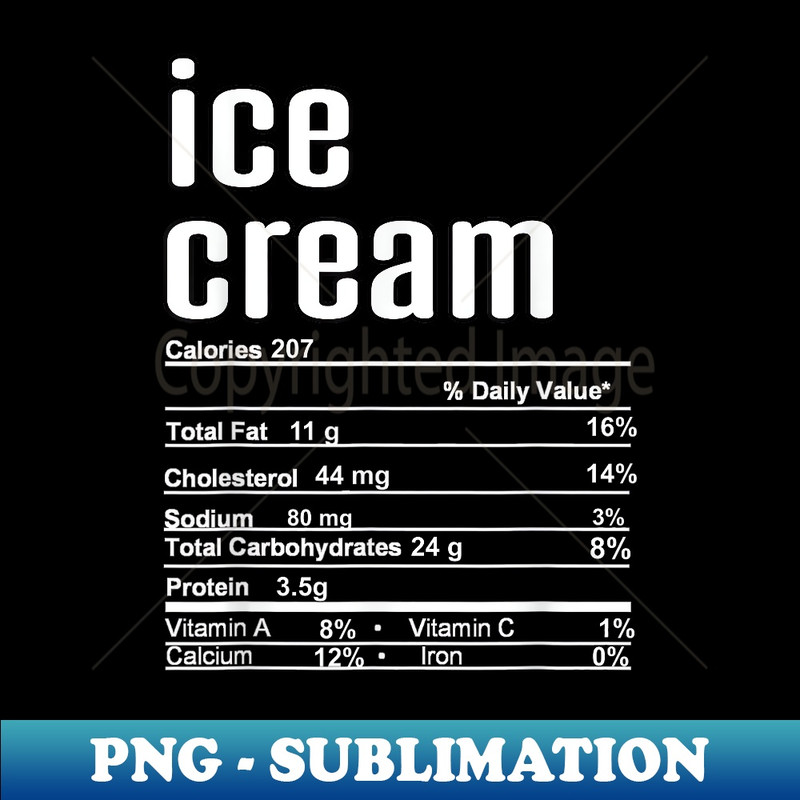 Thanksgiving Christmas Ice Cream Nutrition Fact 1 - Premium Sublimation Digital Download