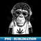 Marijuana Smoking Ape Monkey Chilling Weed Stoner - Decorative Sublimation PNG File