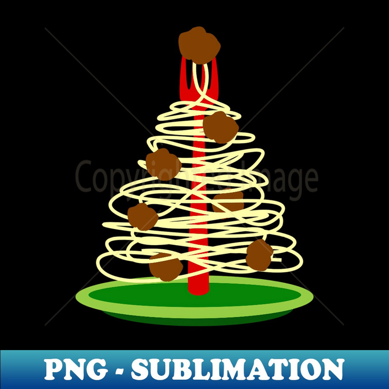 Italy Spaghetti Meatballs Christmas T - Modern Sublimation PNG File