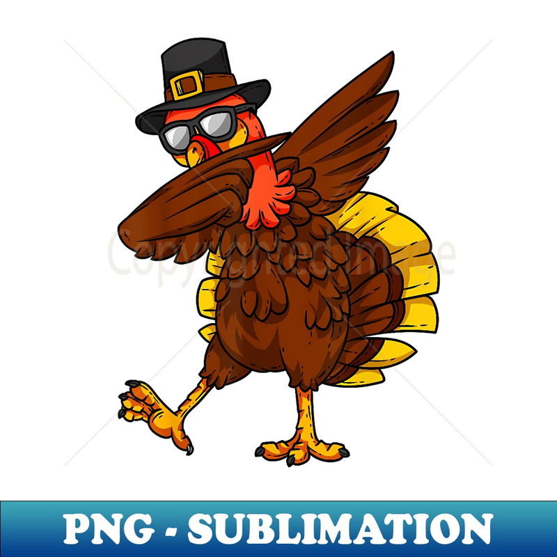 Thanksgiving Day Dabbing Turkey Pilgrim Boys Girls 1 - PNG Sublimation Digital Download