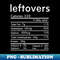 Leftovers Nutrition Facts funny Thanksgiving Christmas - PNG Sublimation Digital Download