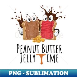 kawaii peanut butter lover jelly time cute matching couples - retro png sublimation digital download