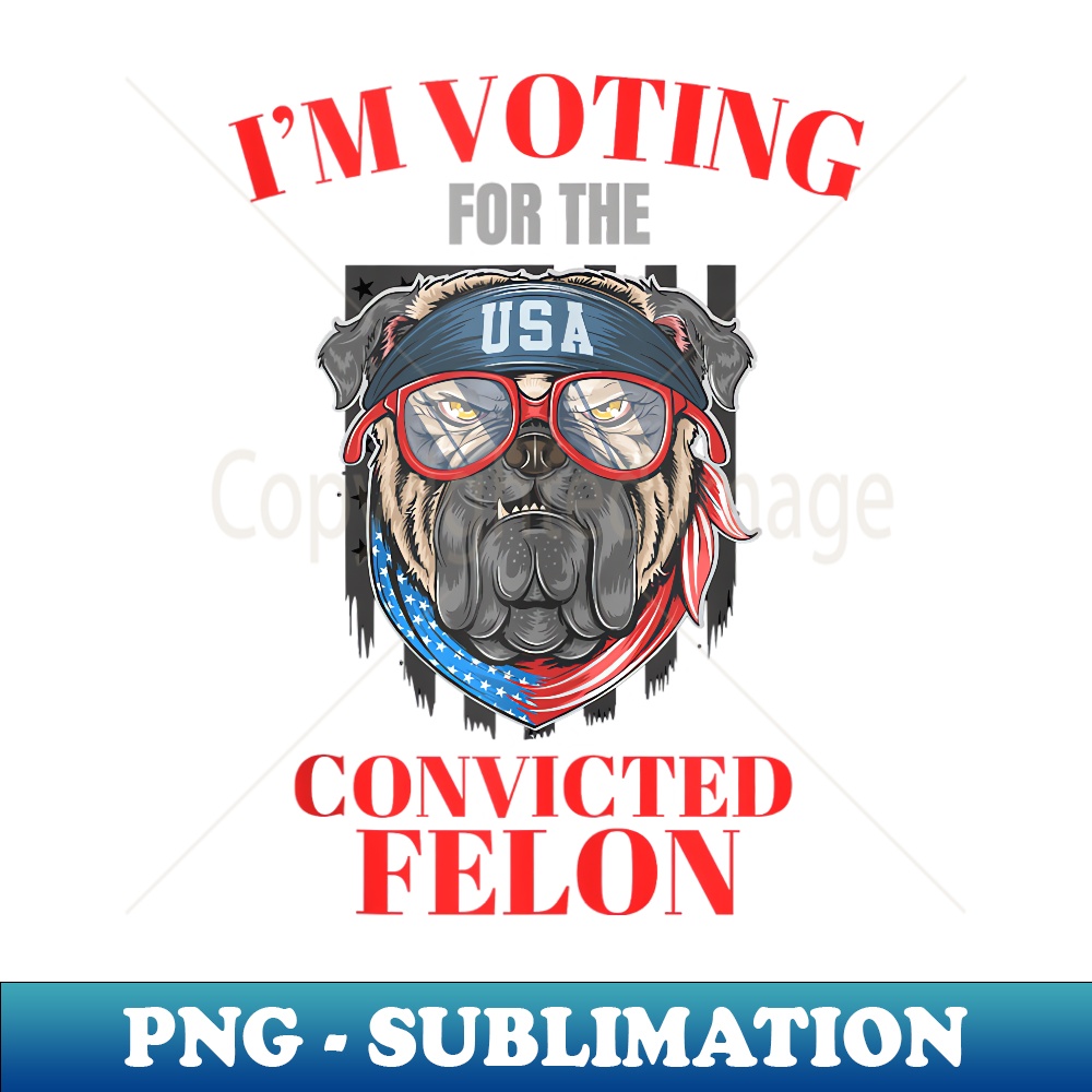 I Am Voting For The Convicted Felon Funny Pro Trump 2024 - Professional Sublimation Digital Download