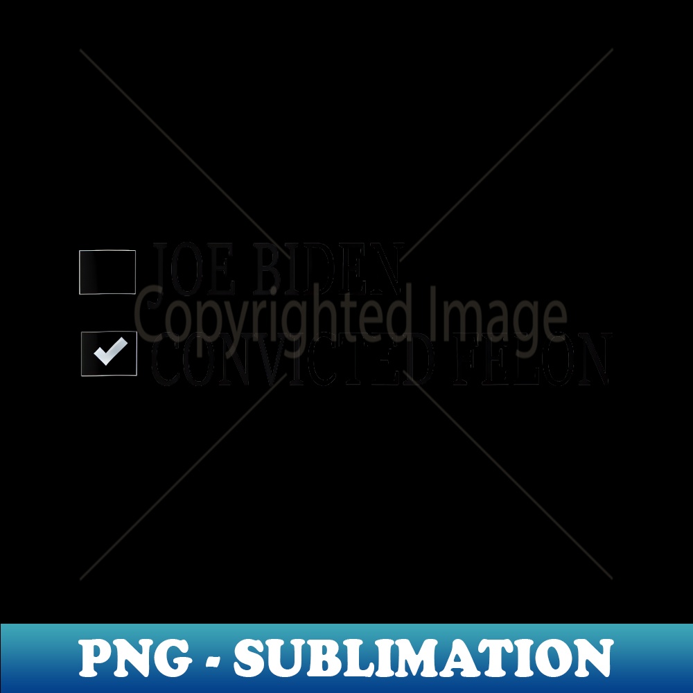 Joe Biden Vs Convicted Felon Ballot Paper Voting Humor - Retro PNG Sublimation Digital Download