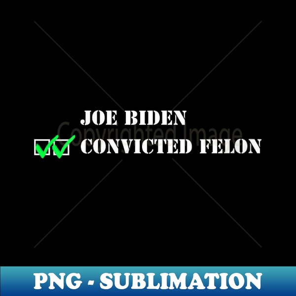 s Joe Biden Vs Convicted Felon Funny Ballot Paper Voting tee - PNG Sublimation Digital Download