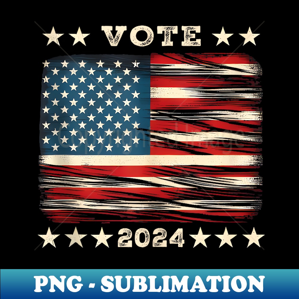 I'm Voting American Flag USA Flag 2024 Vote USA - PNG Transparent Sublimation File