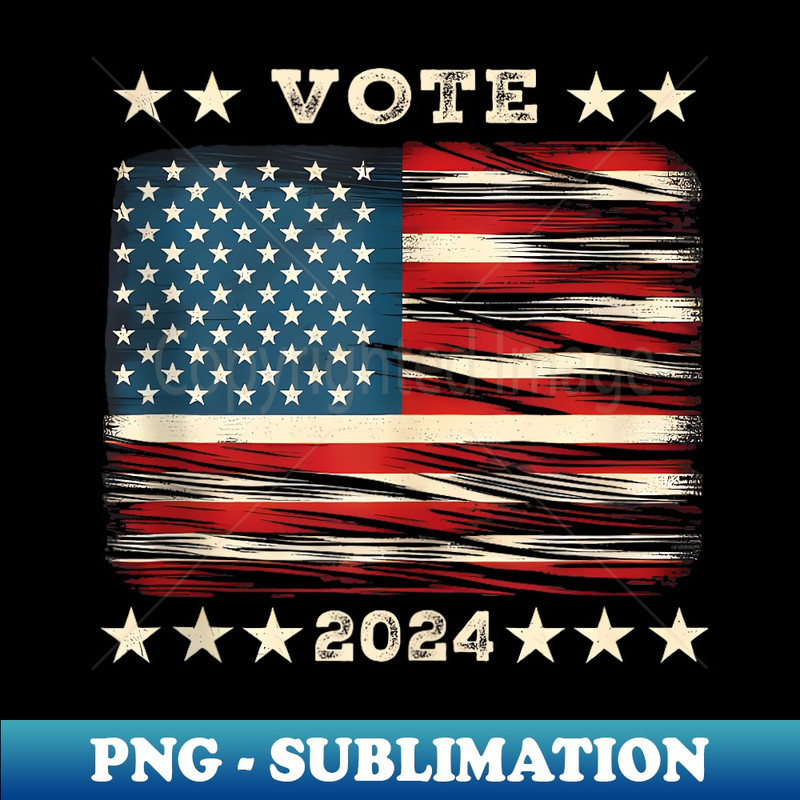 I'm Voting American Flag USA Flag 2024 Vote USA - PNG Transparent Sublimation File