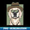 Cream Golden Retriever Wearing A Cowboy Hat And Glasses - Retro PNG Sublimation Digital Download