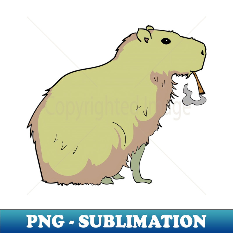 Capybara Smoking - Unique Sublimation PNG Download