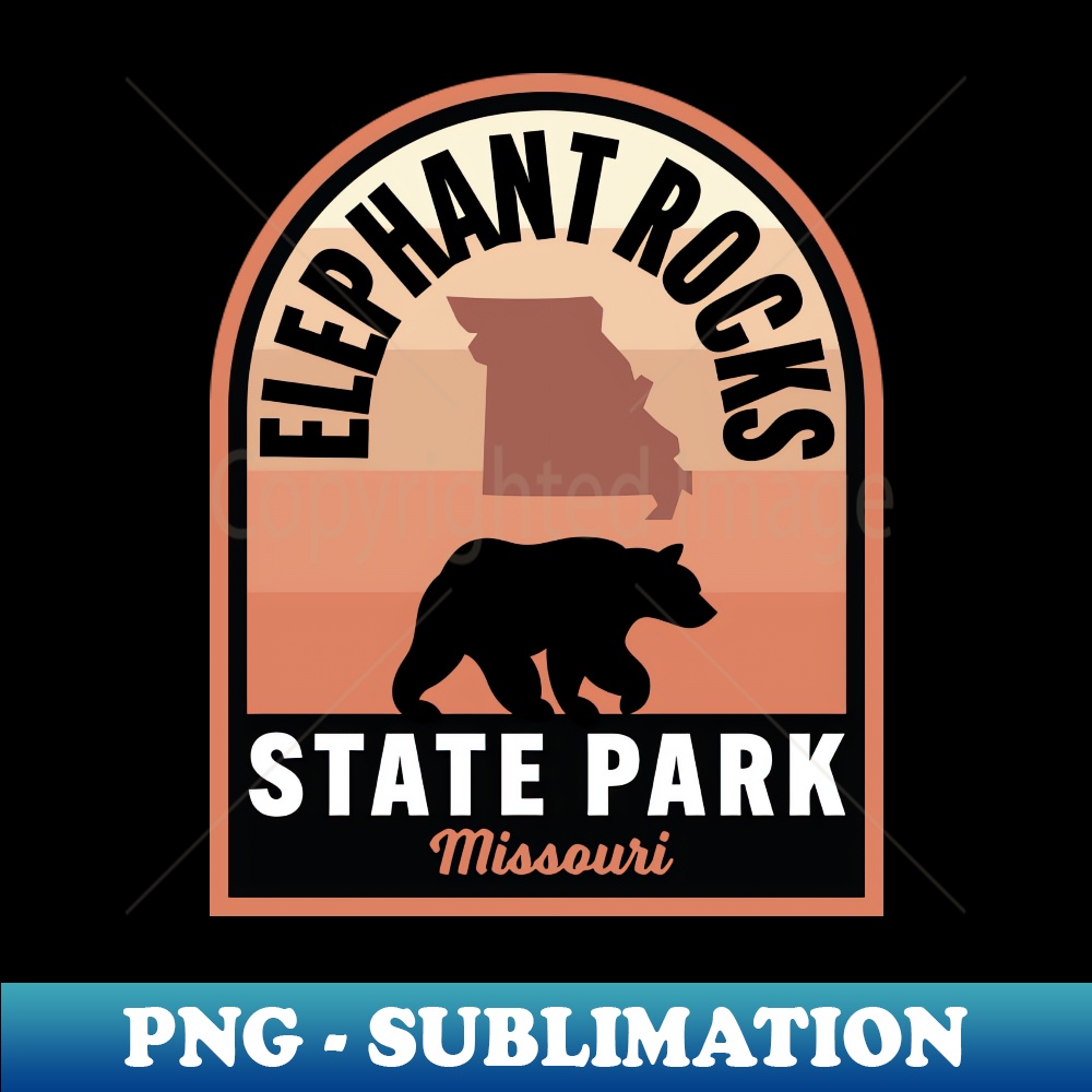 Elephant Rocks State Park MO Bear - Professional Sublimation Digital Download